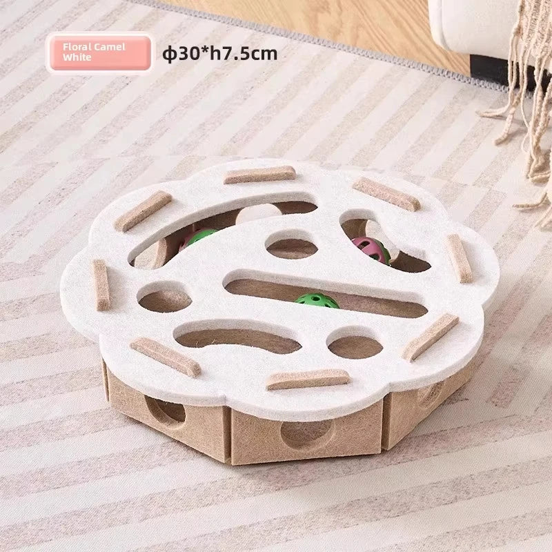 CuddliMaze™ - Feline Enrichment Felt Puzzle Toy