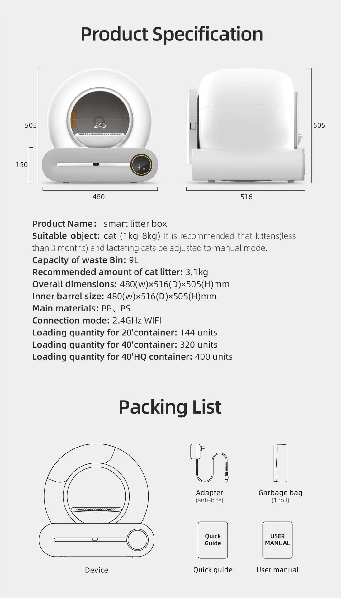 CuddLitter™ - Self Cleaning Litter Box
