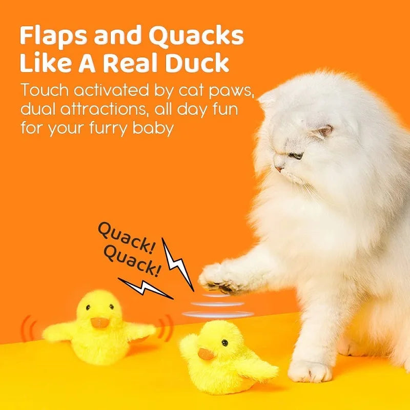 CuddliQuack™: Flapping Quacking Cat Toy