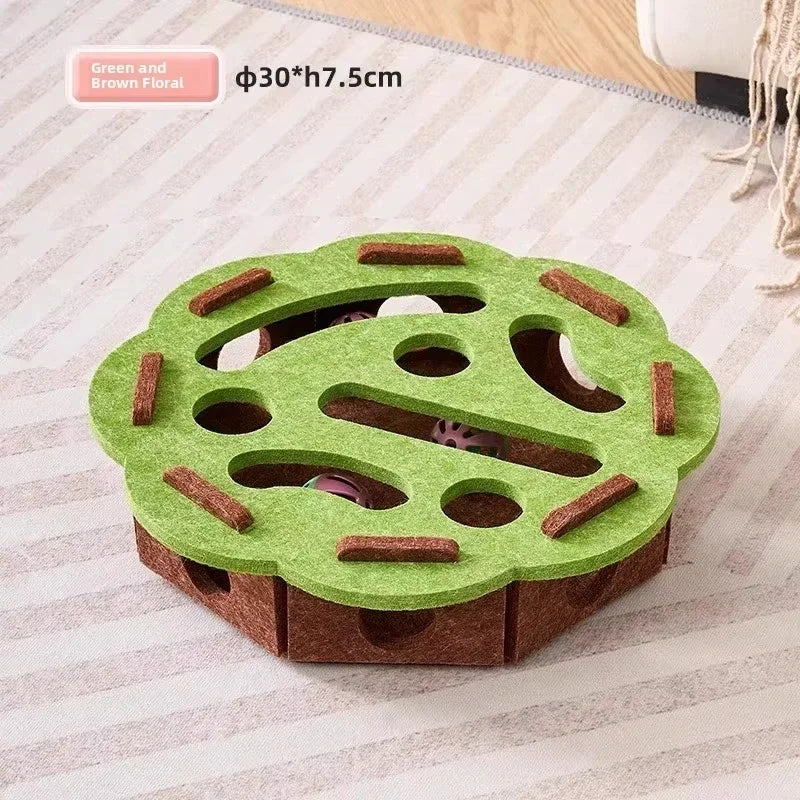 CuddliMaze™ - Feline Enrichment Felt Puzzle Toy