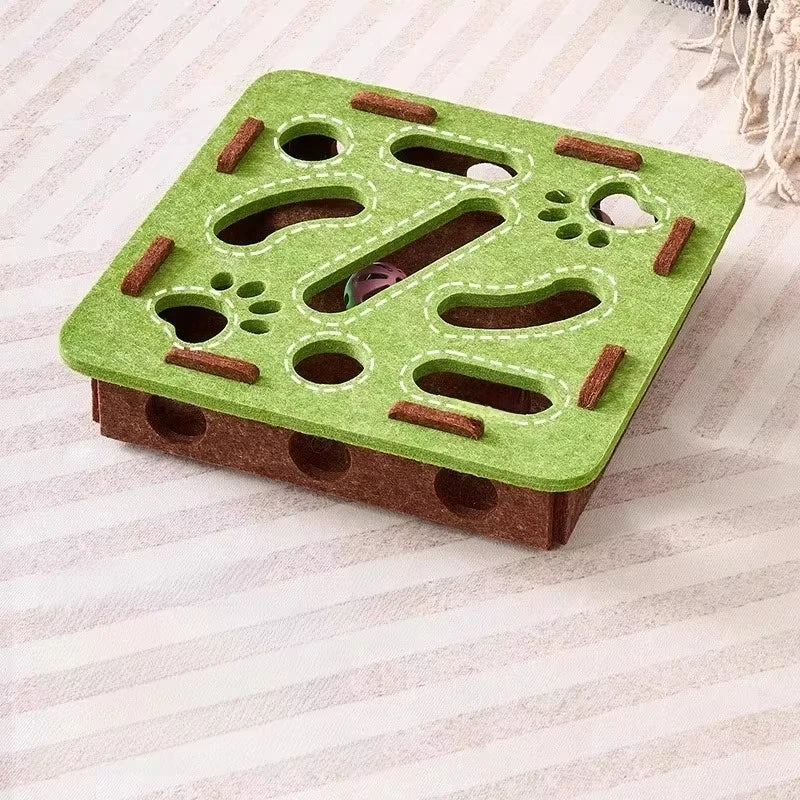 CuddliMaze™ - Feline Enrichment Felt Puzzle Toy
