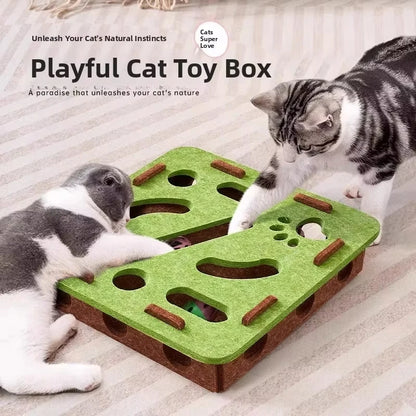 CuddliMaze™ - Feline Enrichment Felt Puzzle Toy