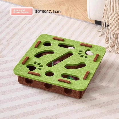 CuddliMaze™ - Feline Enrichment Felt Puzzle Toy
