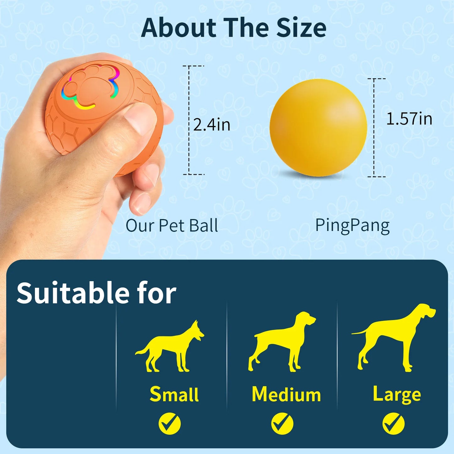 Cuddlio® Interactive Rolling Smart Ball