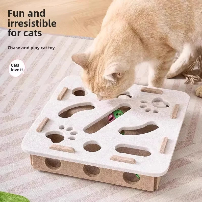 CuddliMaze™ - Feline Enrichment Felt Puzzle Toy